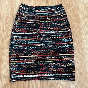 LuLaRoe Cassie Skirt Colorful Print